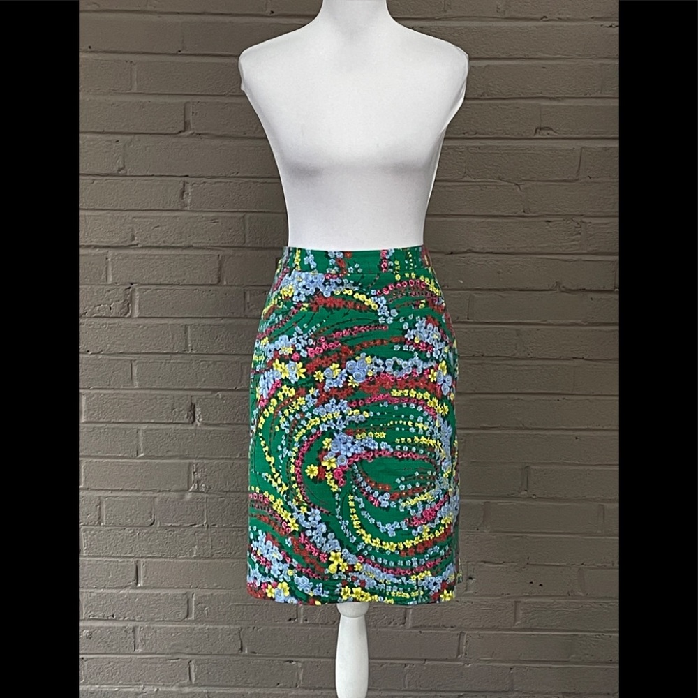 Talbots Floral Print Pencil Skirt 10